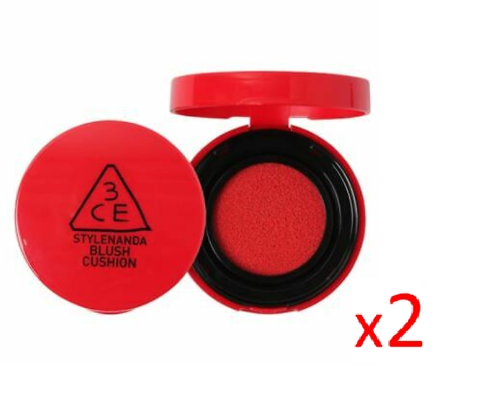 ((Buy 2 for $10.99)) 3CE Blush Cushion #Girlish Red 3 CONCEPT EYES 氣墊腮紅 #紅色 EXP: 2023.06.13