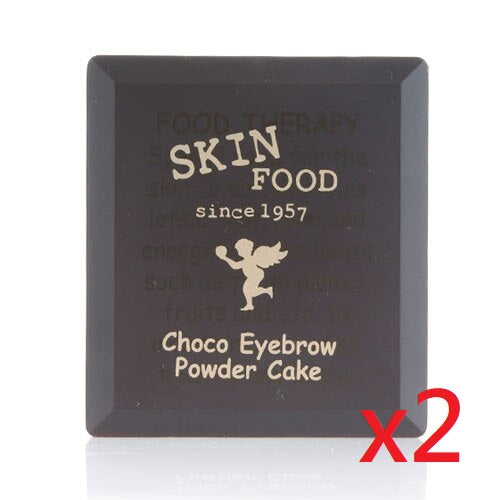 (($1 Sale)) 2 of SKINFOOD Choco Eyebrow Powder Cake #1 - Grey Khaki Black - Exp. 2019.10.01