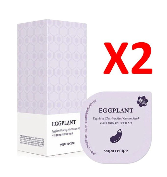 ((Crazy Clearance)) PAPA RECIPE Eggplant Mud Cream Mask (10 packs) 春雨茄子泥膜 x 2 Exp:2023.04.23