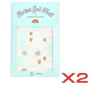 ((Crazy Clearance))ETUDE HOUSE Artist Gel Nail Sticker - ONNU x ETUDE No. 6 (1 set) 愛麗小屋玩色美甲凝膠指甲貼紙 #6