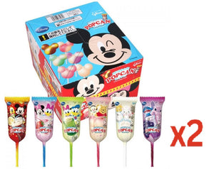 Chinese New Year Sale))2 of GLICO Popcan Disney Soda Lollipop- Mixed (30pcs/ box)格力高 米奇頭 棒棒糖 (30 支)x2 Expiry Date:2024.10