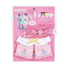 SANRIO Dress-up Clothes For Plush Toy Dress With Headband- My Melody (Pitatto Friends) 三丽鸥 美乐蒂小花粉色裙子服装