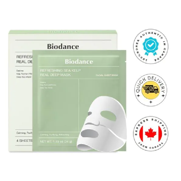 BIODANCE Refreshing Sea Kelp Real Deep Mask (34g x 4pcs)