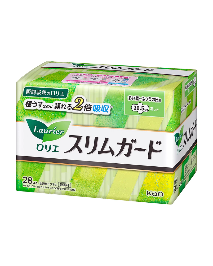 LAURIER Speed + Slim Sanitary Pads- 20.5cm Daytime with wings (28pcs) 花王 日用卫生棉羽翼 (28入)