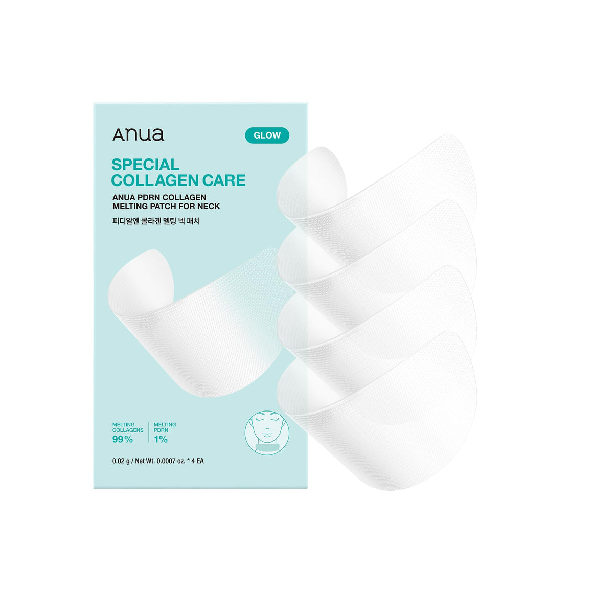 ANUA PDRN Collagen Melting Patch for Neck (4pcs)