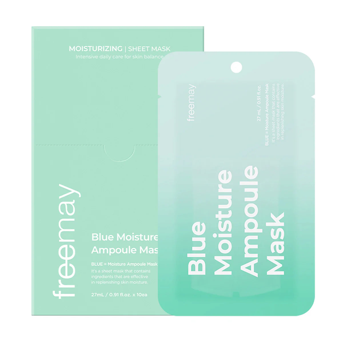 FREEMAY Blue Moisture Ampoule Mask (27ml x 10)