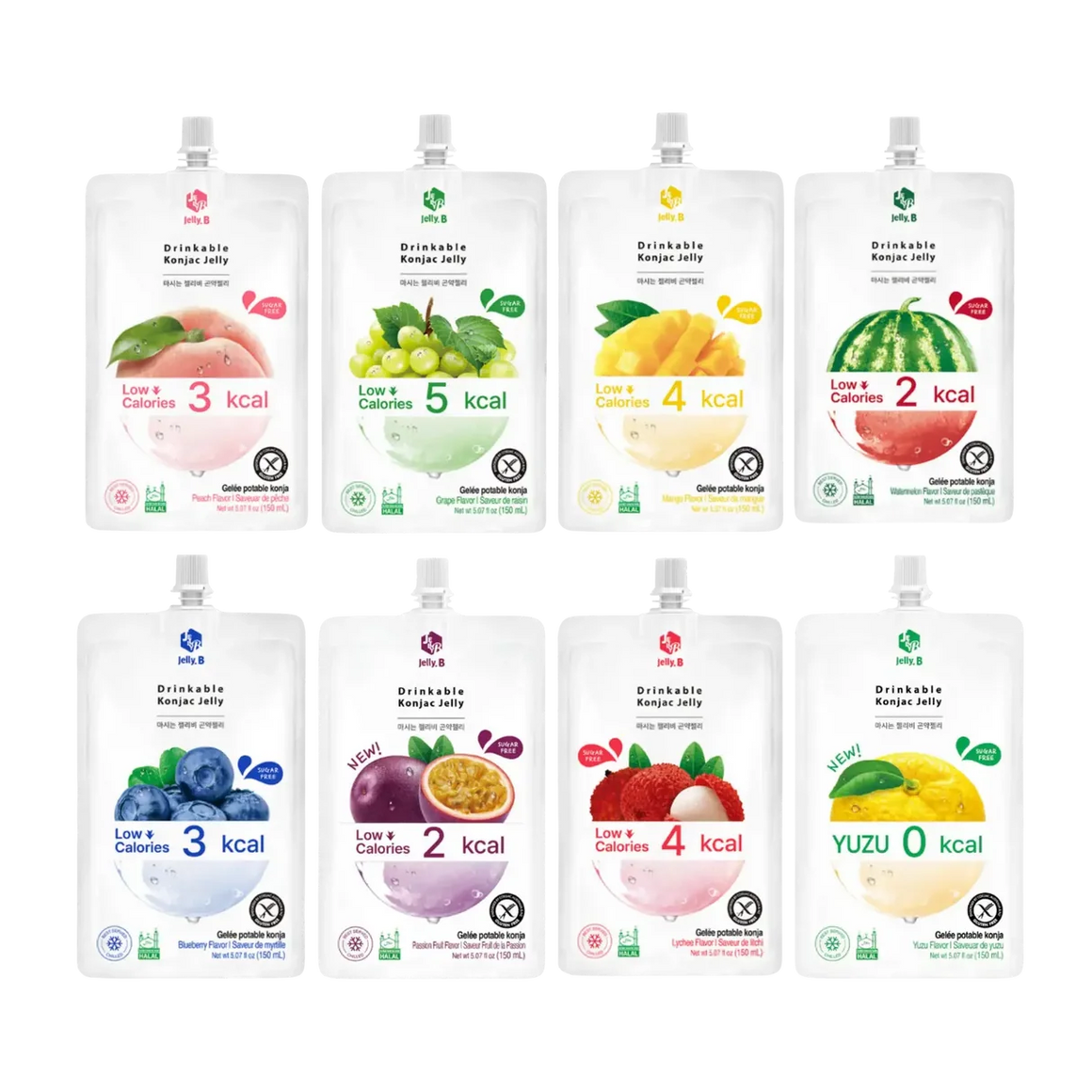 JELLY.B Drinkable Konjac Jelly-9 Flavour (150g) BBD. 2028