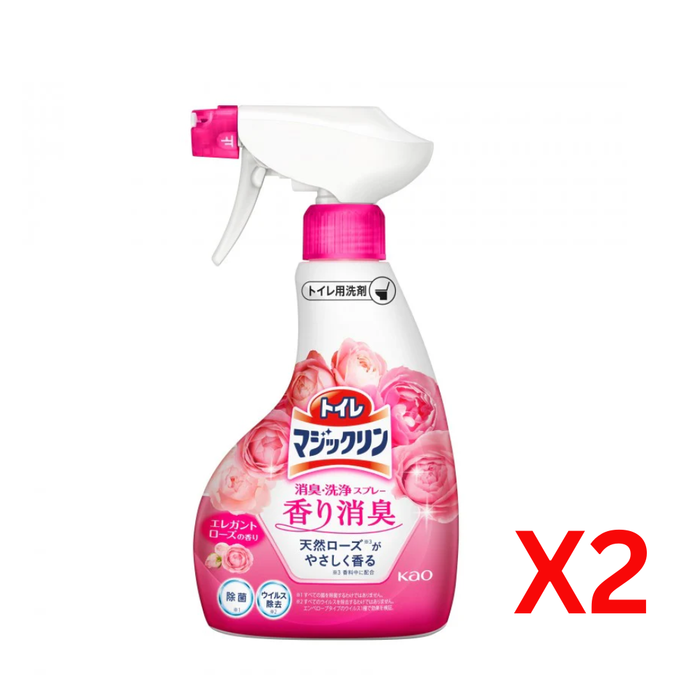 ((BOGO FREE)) KAO Magiclean Toilet Deoderant and Spray- Rose (400ml) 花王多功能浴室清潔噴霧- 玫瑰