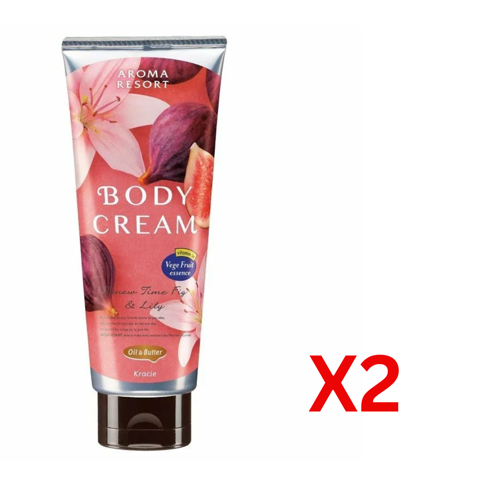 ((BOGO FREE)) AROMA RESORT Body Cream- Renew Time Fig & Lily (170g) アロマリゾートボディクリームＲＴフィグ＆リリー