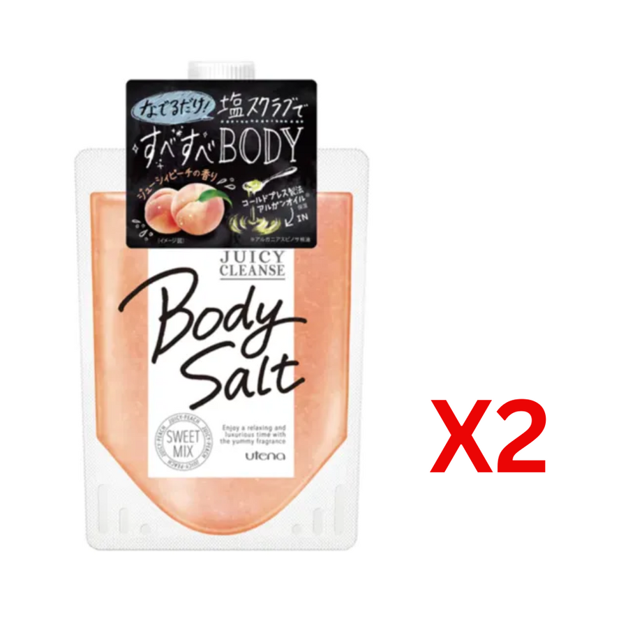 ((Chinese New Year Sale)) UTENA Juicy Cleanse Body Salt Sweet Mix (300g) 佑天蘭身體磨砂膏- 香甜桃味ジューシィクレンズ　ボディソルト　スイートミックス