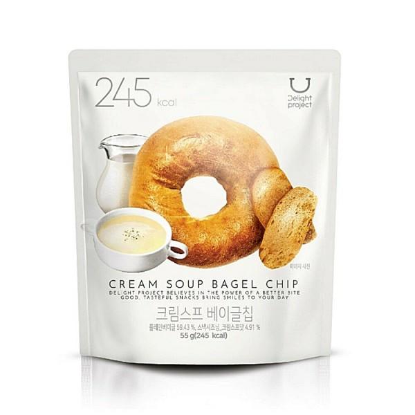 DELIGHT PROJECT Cream Soup Bagel Chip (55g/ 245 kcal) 딜라이트 프로젝트 크림스프 베이글칩