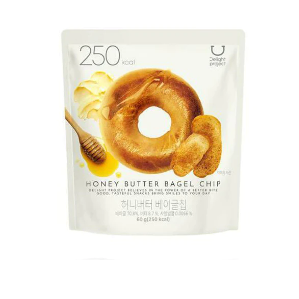 DELIGHT PROJECT Honey Butter Bagel Chip (60g/ 250 kcal) 딜라이트 프로젝트 허니버터 베이글칩