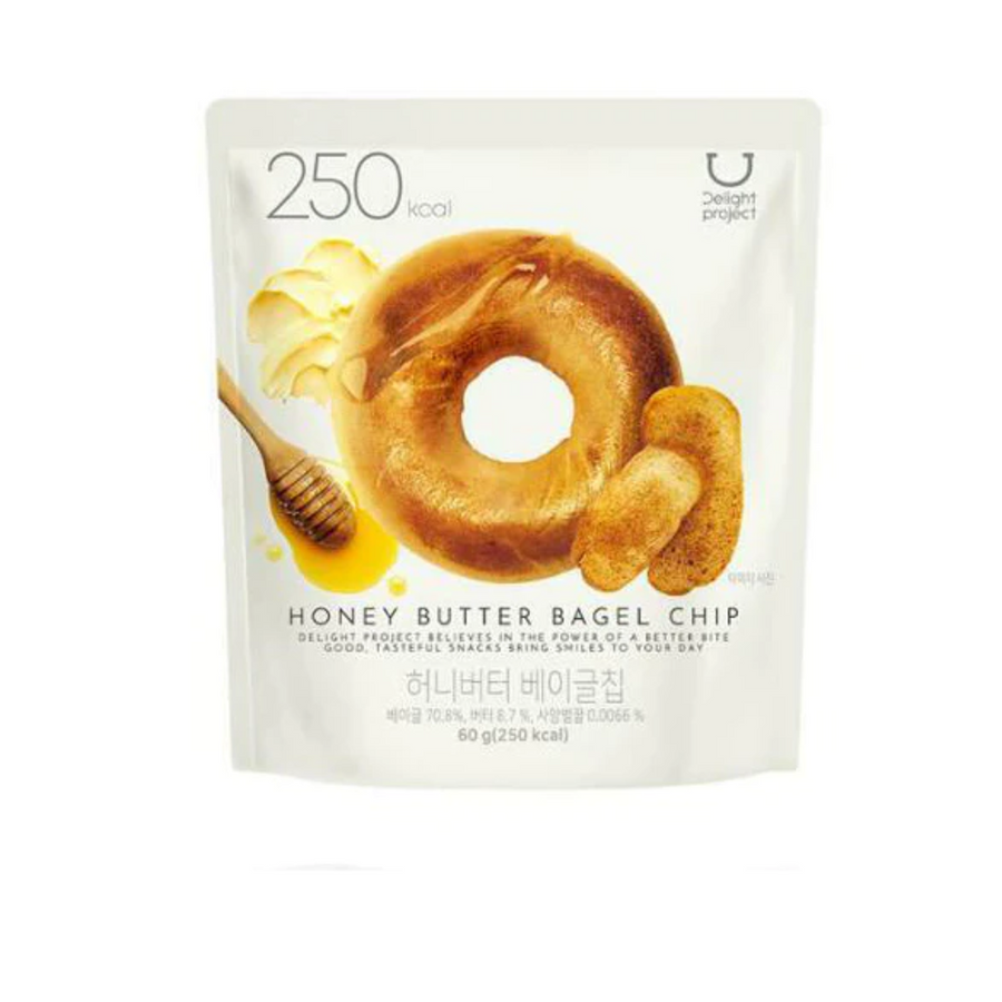 DELIGHT PROJECT Honey Butter Bagel Chip (60g/ 250 kcal) 딜라이트 프로젝트 허니버터 베이글칩