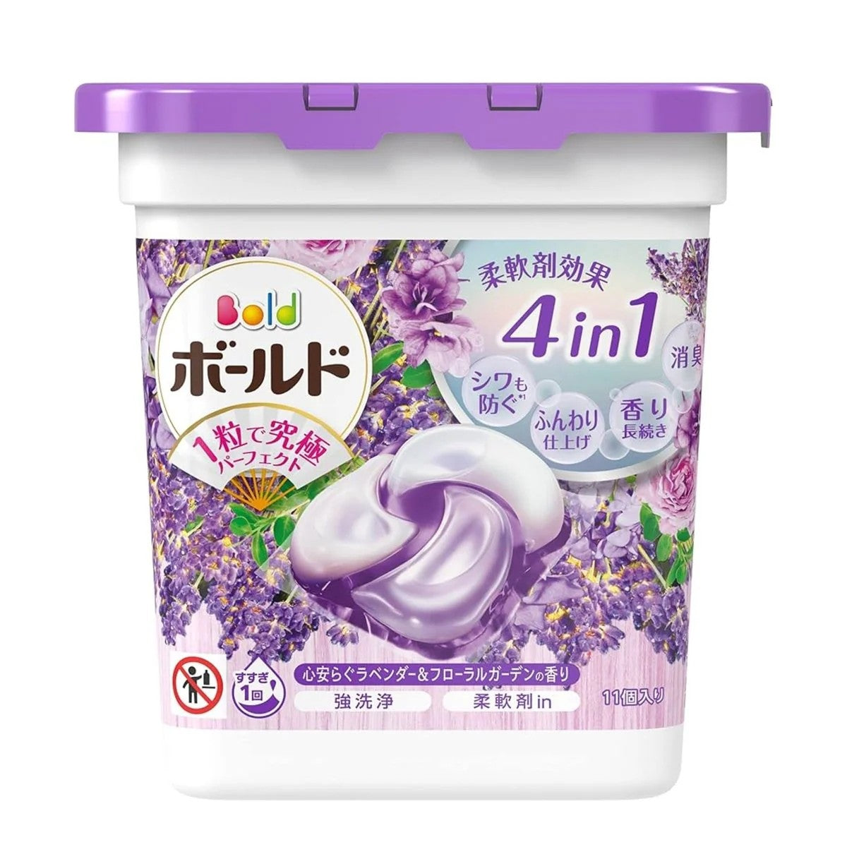 P & G Bold Gel Ball 4D Premium Laundry Pod- Yoru White Lavender & Jasmine – Bottle (13pcs)