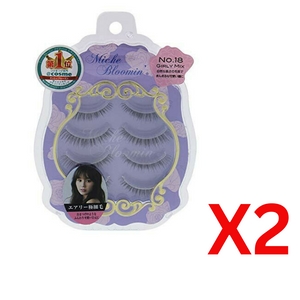 MICHE BLOO IN 3D False Eyelashes (4 pairs) -No.18 Girly Mix (4 pairs) 蜜琪睫睫 No.18 混搭少女
