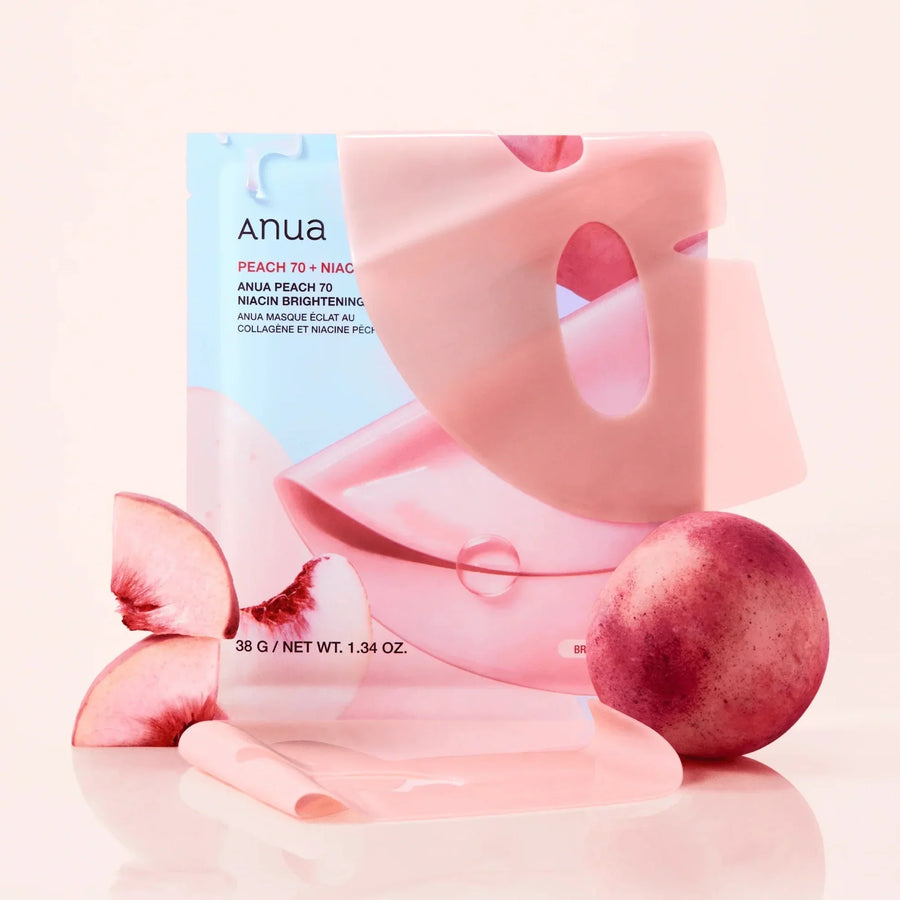 ANUA Peach 70 Niacin Brightening Mask (38g x 4)