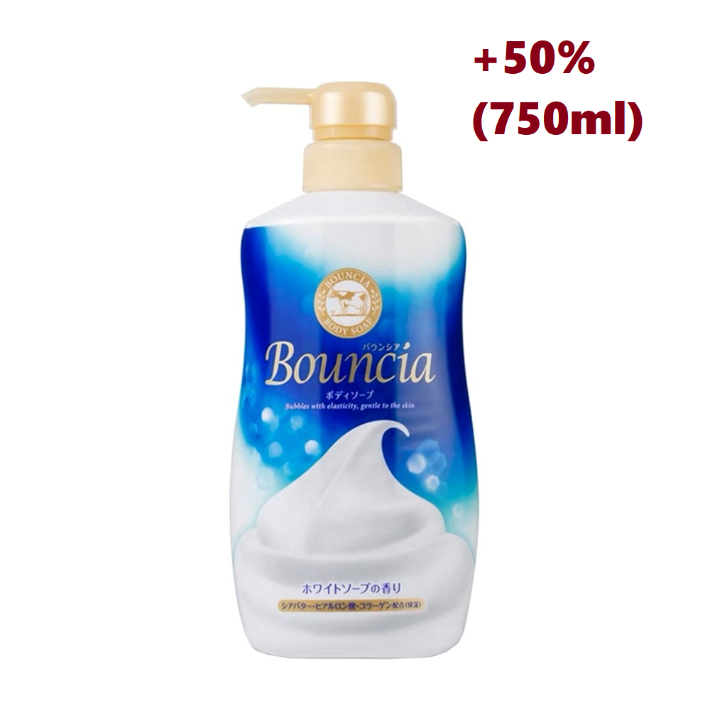 ((exclusive offer))COW BOUNCIA Body Wash +50% (750ml)牛乳石鹼共进社 BOUNCIA浓密泡沫沐浴乳牛奶花香