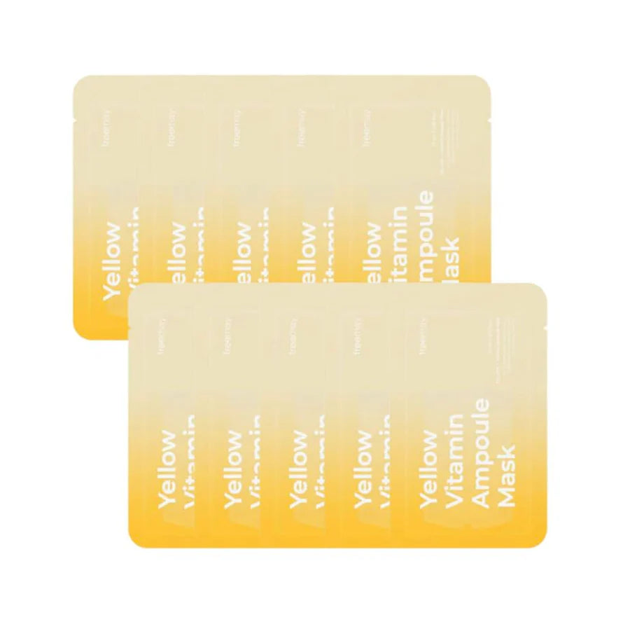 FREEMAY Yellow Vitamin Ampoule Mask (27ml x 10) 프리메이 옐로우 비타민 앰플 마스크