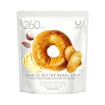 DELIGHT PROJECT Garlic Butter Bagel Chip (60g/ 260 kcal) 딜라이트 프로젝트 갈릭버터 베이글칩