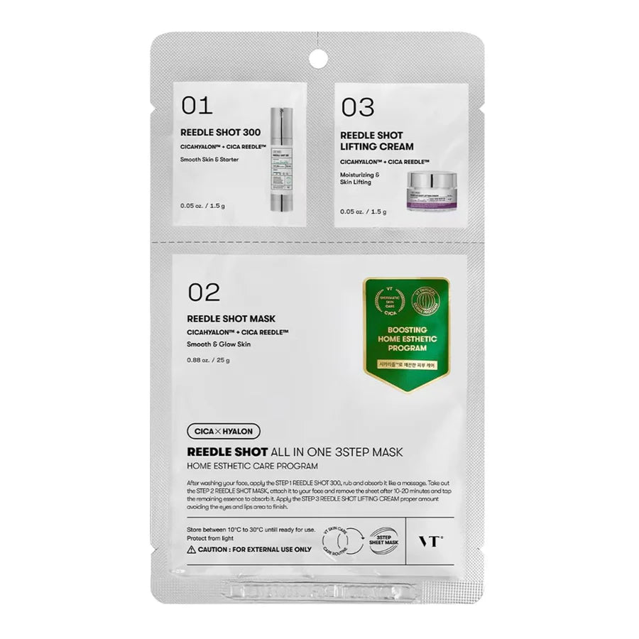 VT Reedlr Shot All In One 3 Step Mask (Step1 - 25g, Step2, 3 - 1.5g)