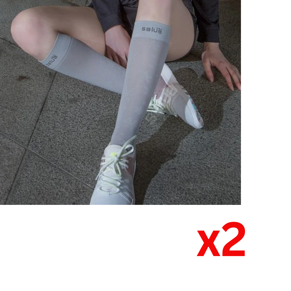 ((Crazy Clearance)) Fashion Cool Knee Socks (Grey) x2