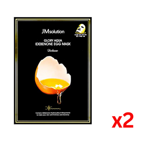 ((Crazy Clearance))JM SOLUTION Glory Aqua Idebenone Egg Mask Deluxe (10pcs) 奢耀换润紧致鸡蛋面膜 x2 Exp. 2025.03.27