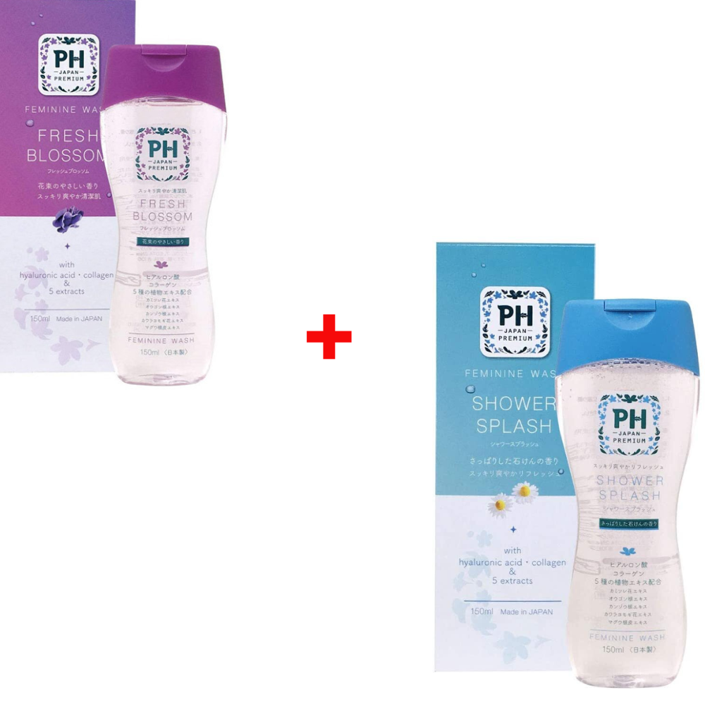 ((Crazy Clearance)) (2020 NEW) PH JAPAN Premium Feminine Wash- Fresh Blossom +Shower Splash  (150ml)