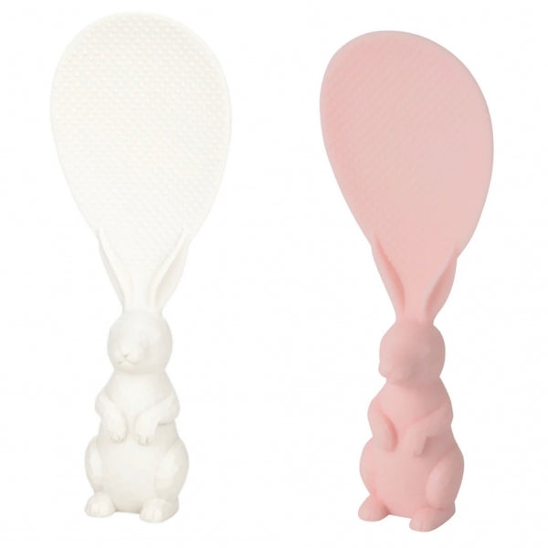 ((BOGO for $1))FRANCFRANC Rabbit Rice Spoon- Pink & White (1pc)