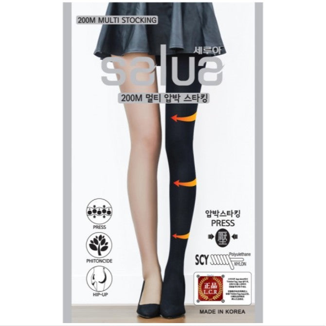 SALUA Multi Hip-Up Stocking 200M (Black-1 pair)