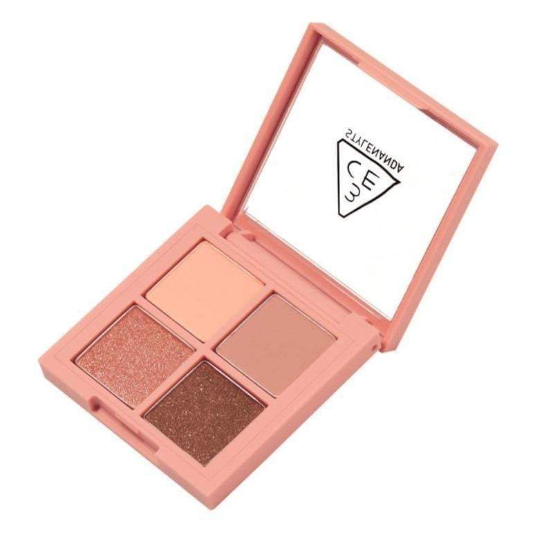 ((BOGO)) 3CE Mini Multi Eye Color Palette- Side by Side (3.2g) 3CE 4格眼影烟熏豆沙