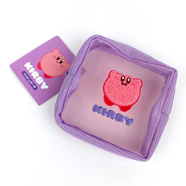 KIRBY- Mesh Pouch- (2 options) 星之卡比 化妆包(2种颜色可选)