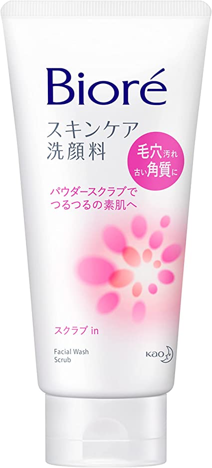 (JP)KAO BIORE Skin Care Face Wash Facial Cleanser- Scrub In (130g) 泡沫毛孔清潔柔珠洗面乳