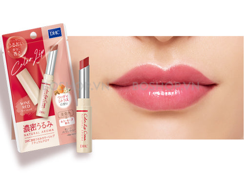 DHC Color Lip Cream Natural Aroma- Wine Red (1,5g) 濃密うるみカラーリップ ナチュラルアロマ ワインレッド ウッディシトラスの香り