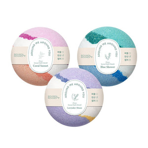 ((Crazy Clearance))ROUND A' ROUND Fizzy Sound Bath Bomb-3 types