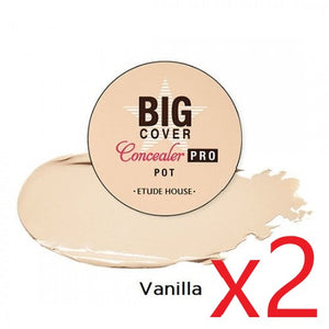 (($1 Sale)) 2 of ETUDE HOUSE  Big Cover Pot Concealer Pro (4g) - Vanilla - Exp. 2021.07.01