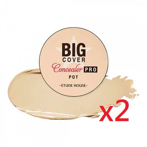 (($1 Sale)) 2 of ETUDE HOUSE Big Cover Pot Concealer Pro beige - Exp. 2020.12.13 & Exp. 2021.04.03