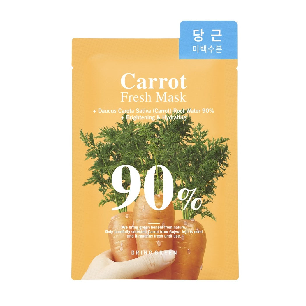 BRING GREEN Carrot 90% FRESH MASK (single）