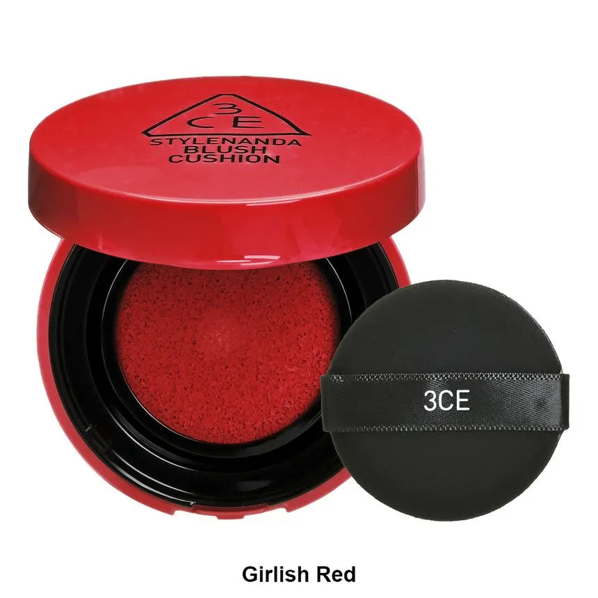 ((Buy 2 for $10.99)) 3CE Blush Cushion #Girlish Red 3 CONCEPT EYES 氣墊腮紅 #紅色 EXP: 2023.06.13
