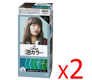 ((BOGO FREE)) Two of KAO LIESE Design Series Creamy Bubble Hair Color - Cool Ash (Black hair only)