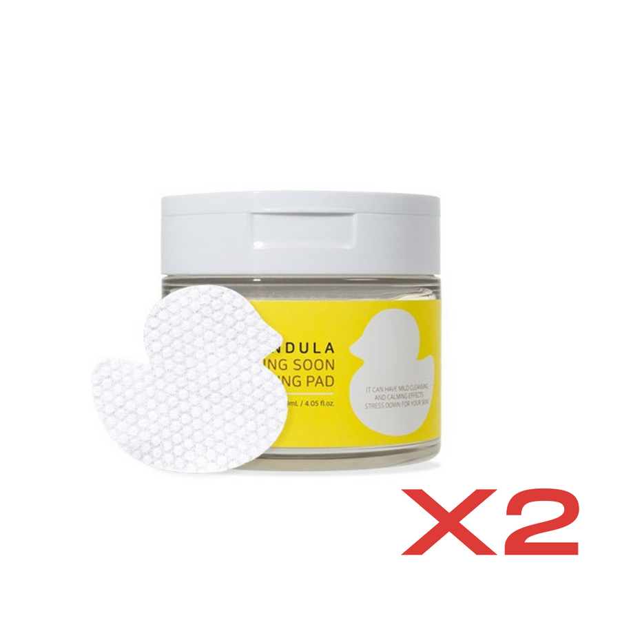 ((Crazy Clearance))   WELLDERMA Calendula Calming Soon Cleansing Pad/Makeup Wipe (60 Pads) WELLDERMA 金盞花鎮定卸妝濕巾 x2