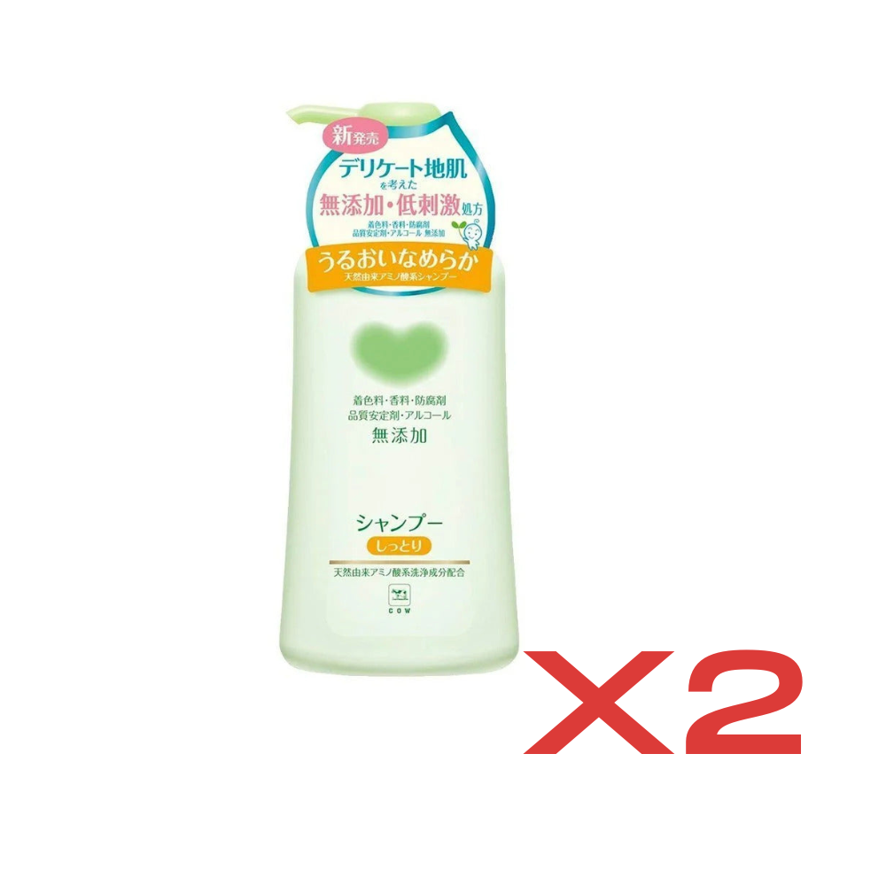 ((BOGO FREE))COW Mutenka Additive Free Shampoo (500ml) - 日本COW牛乳石鹼共进社低刺激無添加溫和洗髮水