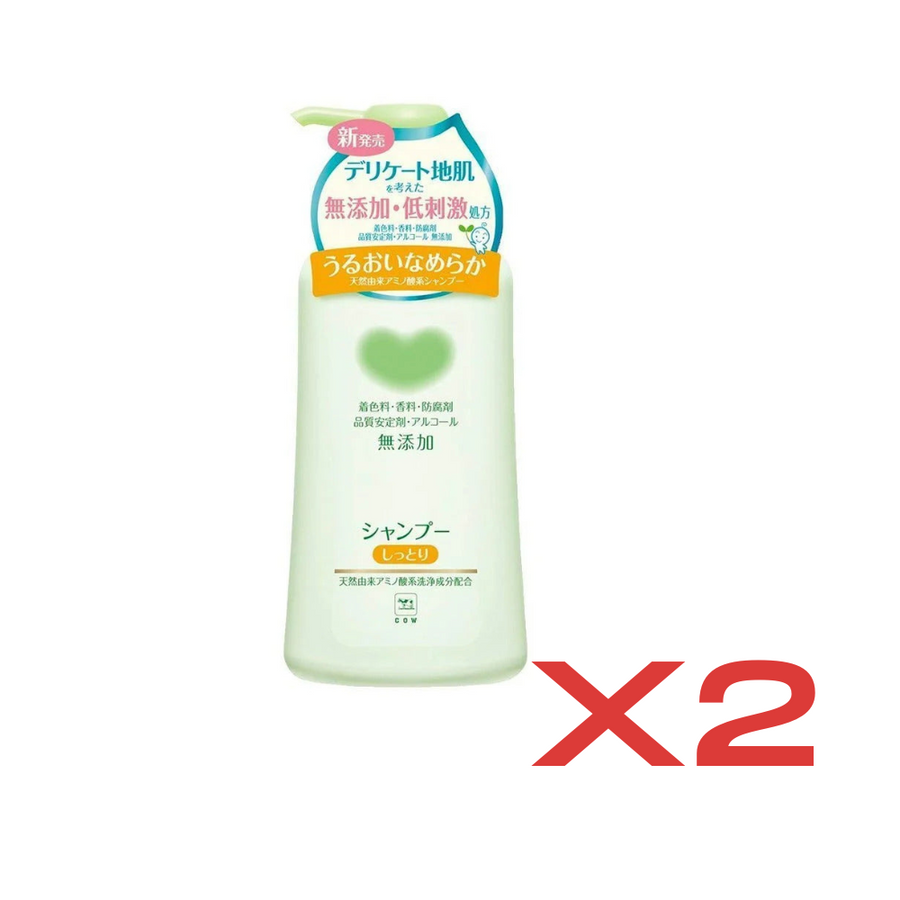 ((BOGO FREE))COW Mutenka Additive Free Shampoo (500ml) - 日本COW牛乳石鹼共进社低刺激無添加溫和洗髮水