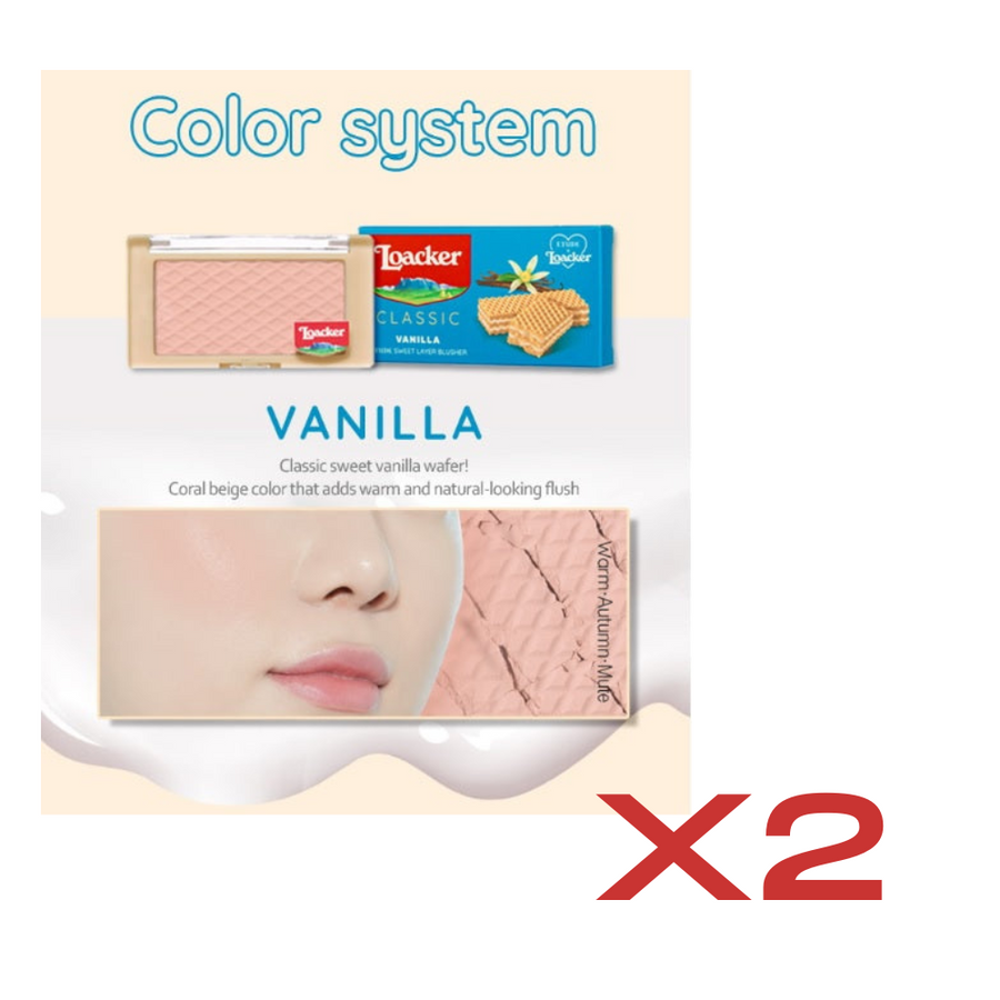 ((BOGO FREE)) ETUDE x LOACKER Sweet Layer Blusher- Vanilla  스윗 레이어 블러셔 #로아커 컬렉션