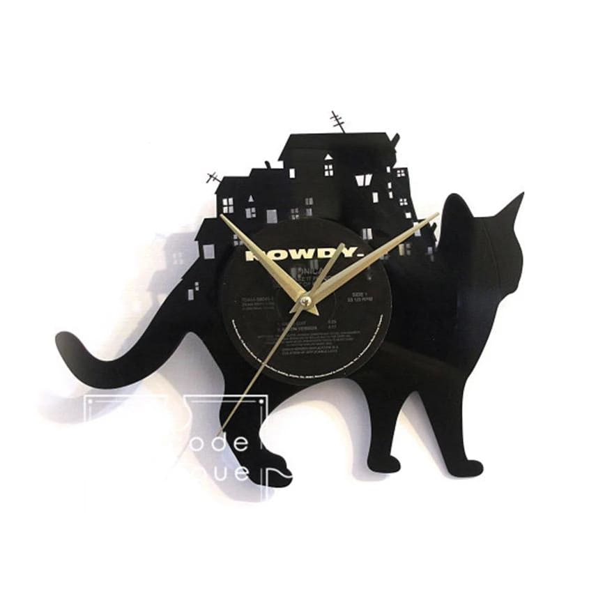 AYI ART Vinyl Record Clock Time Traveler 1888- Cat in traveler - Lifecode Boutique