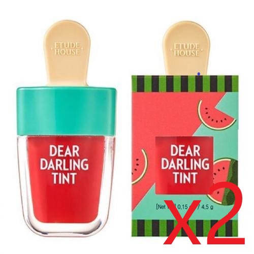 (($1 Sale)) 2 of ETUDE HOUSE Dear Darling Water Tint - RD307 (4.5g) - Exp. 2021.09.02