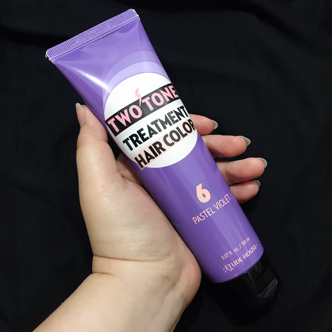 ((Crazy Clearance))愛麗小屋七天護髮染髮劑 ETUDE HOUSE Two Tone Treatment Hair Color #6 Pastel Violet BBD:2025.08.08