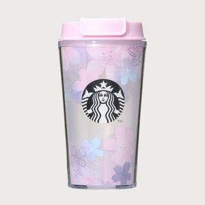 STARBUCKS 2023 Sakura Limtied Wave I Tumbler Color Changing (355ml) 星巴克2023樱花限定第一弹粉盖透明樱花短水杯 (355ml)