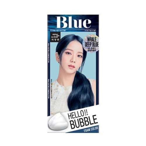 BLACKPINK x MISE EN SCENE Hello Bubble Foam Color Whale Deep Blue 4B 泡泡染 鯨魚藍