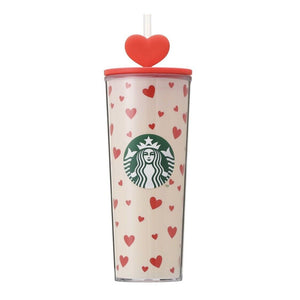 STARBUCKS 2023 Valentine's Day Limited Cup Tumbler Heart (414ml) 星巴克2023情人节限定 爱心吸管杯 (414ml)"
