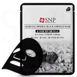 SNP Charcoal Mineral Black Ampoule Mask (10pcs / box) - 